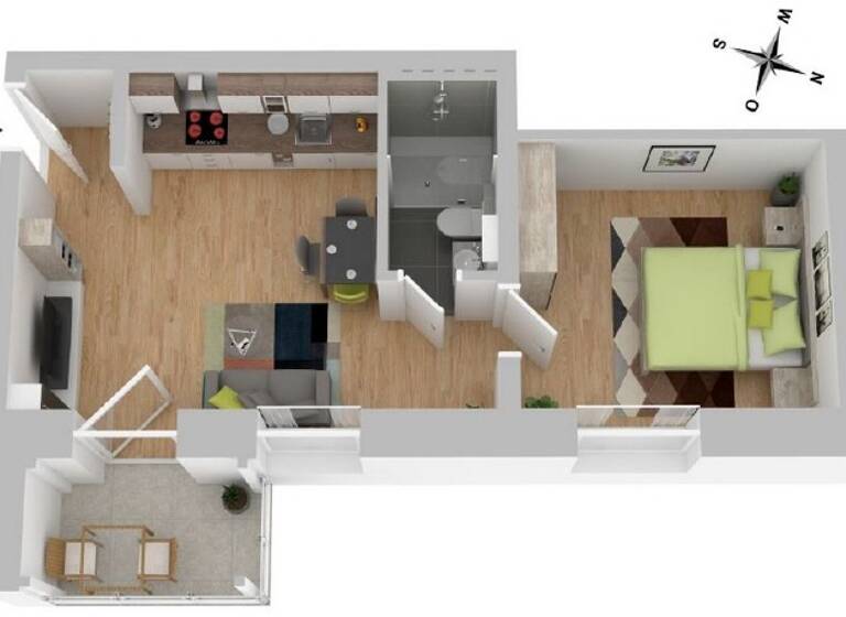Wohnung zur Miete 425 € 2 Zimmer 36,2 m² frei ab sofort Vorlaenderstr. 7 Innenstadt Minden 32425