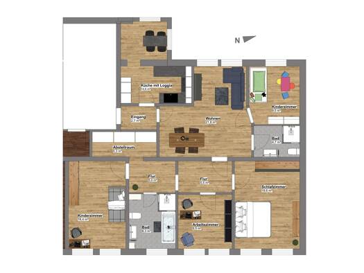 Wohnung zur Miete 793 € 5 Zimmer 121,9 m² 1. Geschoss frei ab sofort Döbeln Döbeln 04720