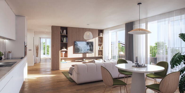 Wohnung zum Kauf provisionsfrei 399.500 € 2 Zimmer 43,6 m² 2. Geschoss Thulestraße 48 Pankow Berlin 13189