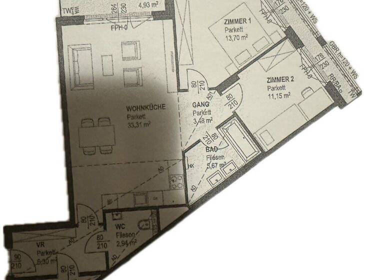 Studio zur Miete 2.255 € 3 Zimmer 83 m² 21. Geschoss Wien,Landstraße 1030