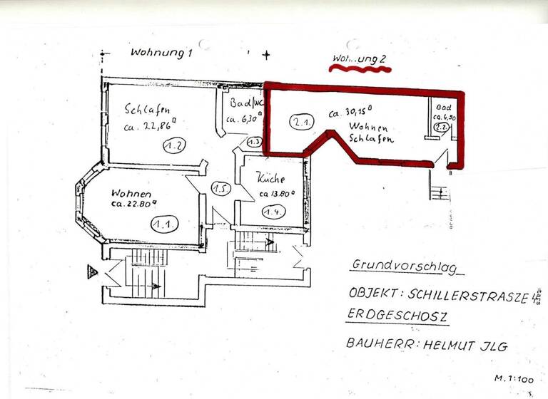 Wohnung zum Kauf 94.000 € 2 Zimmer 34,7 m² EG Paulusviertel Halle (Saale) 06114
