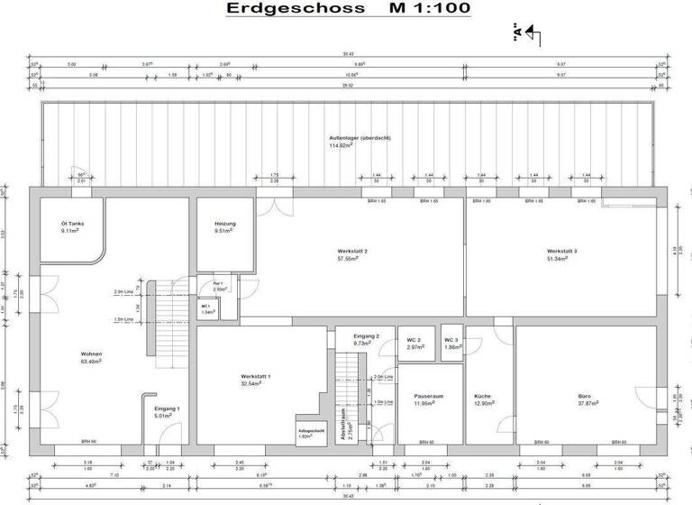 Bürofläche zum Kauf 1.200.000 € 7 Zimmer teilbar ab 60 m² Ringstrasse 8 Selmsdorf 23923