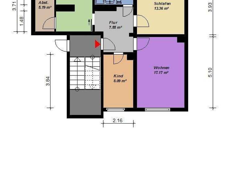 Wohnung zur Miete 358 € 3 Zimmer 65,5 m² A.-Saefkow-Str. 9 Südstadt Neubrandenburg 17033