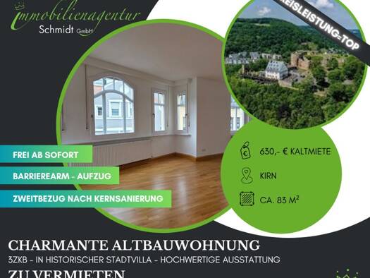 Wohnung zur Miete 630 € 3 Zimmer 83 m² 3. Geschoss Kirn 55606