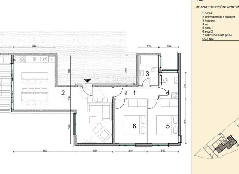 Wohnung zum Kauf 360.318 € 3 Zimmer 82 m² 1. Geschoss Novalja