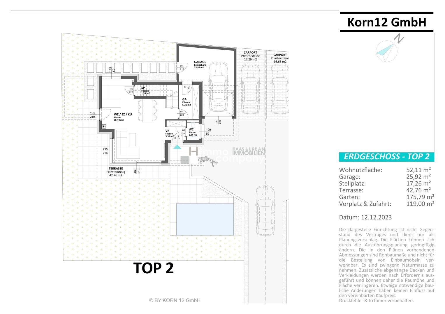 Einfamilienhaus zum Kauf 618.484 € 4 Zimmer 129,4 m²<br/>Wohnfläche 462 m²<br/>Grundstück Tribuswinkel 2512