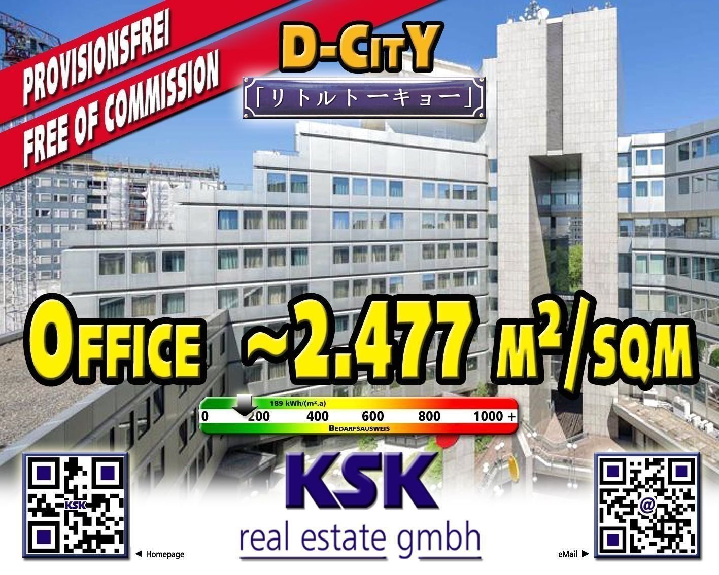 Bürofläche zur Miete provisionsfrei 19,50 € 2.477 m²<br/>Bürofläche von 537 m² bis 2.477 m²<br/>Teilbarkeit Stadtmitte Düsseldorf 40210