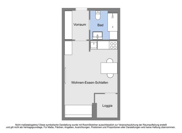Wohnung zur Miete 490 € 28,1 m² Villacher Vorstadt Klagenfurt(Stadt) 9020