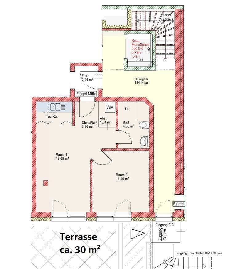 Wohnung zur Miete 1.286 € 2 Zimmer 58,5 m²<br/>Wohnfläche 1.<br/>Geschoss Steinweg - Pfaffenstein Regensburg 93059