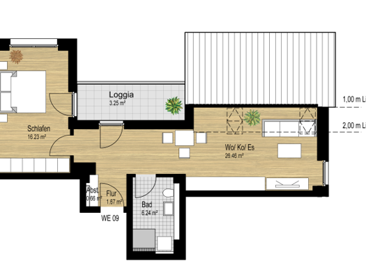 Wohnung zur Miete 600 € 2 Zimmer 54,5 m² 2. Geschoss frei ab 01.12.2025 Königreich Jork 21635