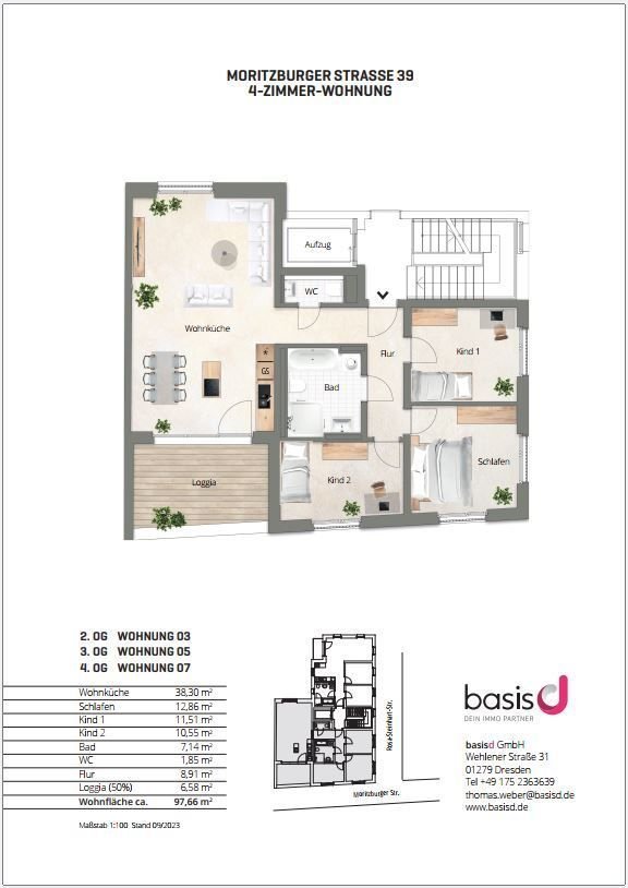 Wohnung zum Kauf 540.000 € 4 Zimmer 97,7 m²<br/>Wohnfläche 4.<br/>Geschoss 29.06.2025<br/>Verfügbarkeit Moritzburger Straße 39 Leipziger Vorstadt (Moritzburger Str.) Dresden 01127