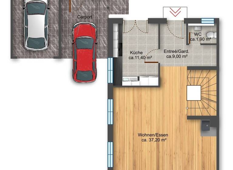Doppelhaushälfte zum Kauf 1.195.000 € 4 Zimmer 127,3 m² 290 m² Grundstück Partenkirchen Garmisch-Partenkirchen 82467