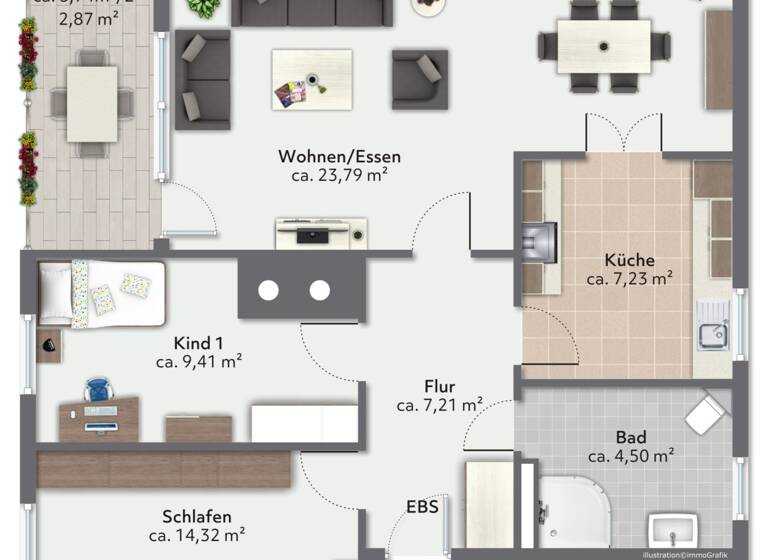 Wohnung zum Kauf 339.000 € 3 Zimmer 69 m²<br/>Wohnfläche Bad Aibling Bad Aibling 83043