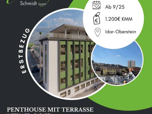 Penthouse zur Miete 1.200 € 3 Zimmer 89 m² 4. Geschoss Idar-Oberstein 55743