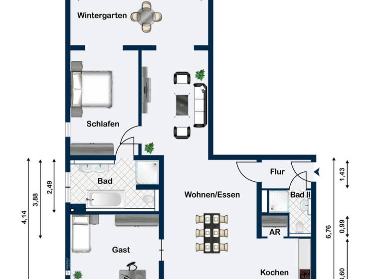 Wohnung zum Kauf 515.000 € 3 Zimmer 146 m²<br/>Wohnfläche 1.<br/>Geschoss Bad Neuenahr Bad Neuenahr-Ahrweiler / Ahrweiler 53474