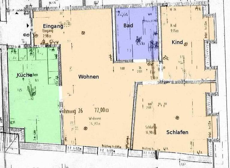 Wohnung zur Miete 385 € 3 Zimmer 72 m² 3. Geschoss Kannengießergasse 2 Wurzen 04808