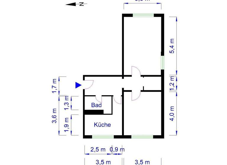 Wohnung zur Miete 430 € 2 Zimmer 52,4 m² 7. Geschoss Breiter Weg 117 Altstadt Magdeburg 39104