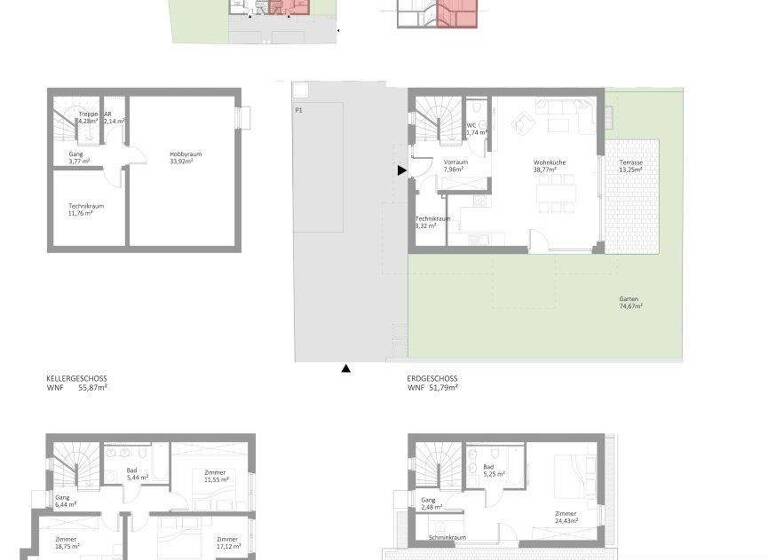 Doppelhaushälfte zum Kauf - Erstbezug 819.000 € 5 Zimmer 147,7 m² Berzeliusgasse 42 Wien 1210