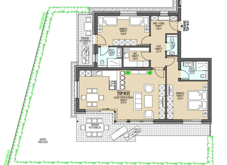 Wohnung zum Kauf - Erstbezug 749.000 € 3 Zimmer 103 m² EG Kössen 6345