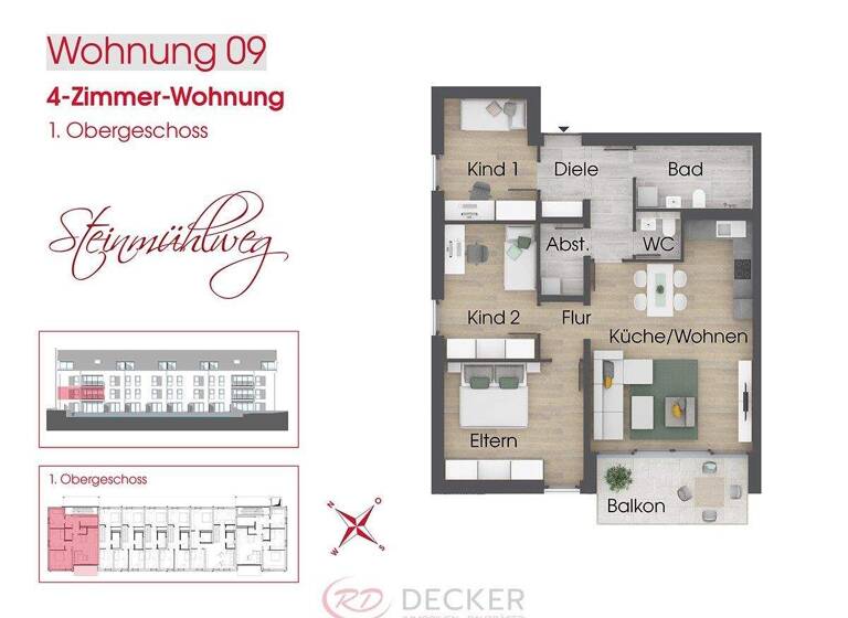 Wohnung zum Kauf 529.500 € 4 Zimmer 94,4 m² Burgerfeld Wasserburg a. Inn 83512
