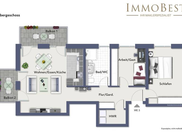 Wohnung zum Kauf - Erstbezug 360.000 € 3 Zimmer 79 m² EG frei ab 30.03.2027 Billigheim Billigheim-Ingenheim 76831