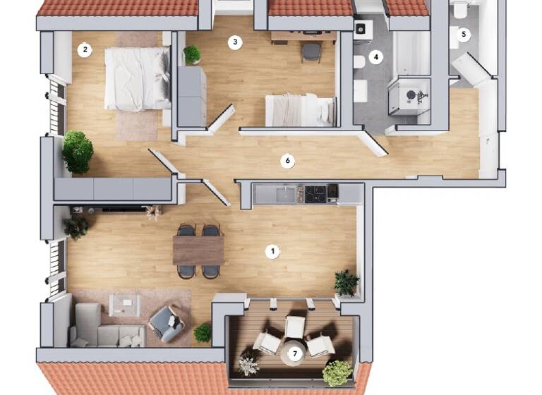 Wohnung zum Kauf - Neubau 506.000 € 3 Zimmer 79,1 m²<br/>Wohnfläche Dachgeschoss<br/>Geschoss 15.12.2025<br/>Verfügbarkeit Feichten Isen 84424