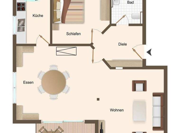 Wohnung zum Kauf 274.000 € 2,5 Zimmer 80 m² 1. Geschoss Bad Boll 73087