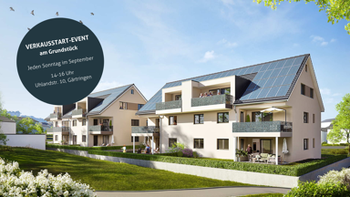 Terrassenwohnung zum Kauf provisionsfrei 389.000 € 2 Zimmer 54,1 m² EG Uhlandstraße 10 + 10/1 Gärtringen Gärtringen 71116