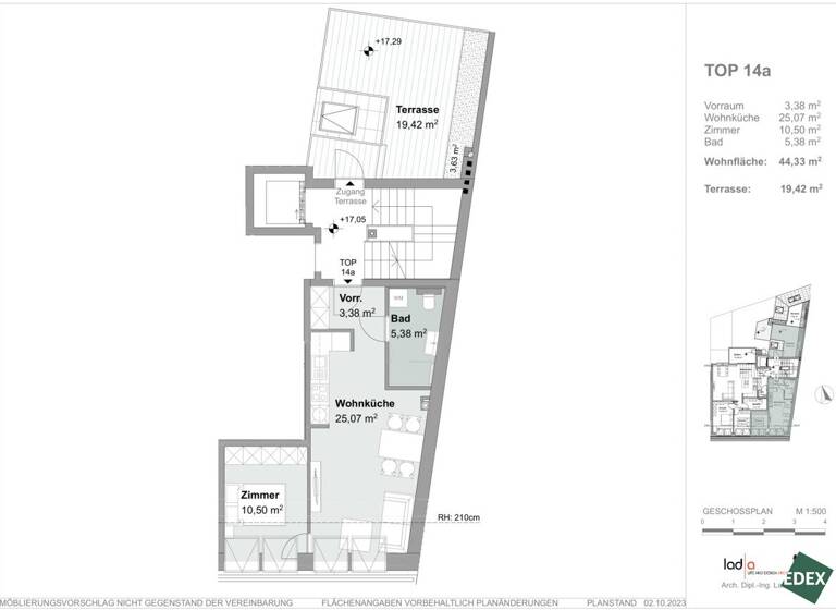 Wohnung zum Kauf - Erstbezug 398.000 € 2 Zimmer 44,3 m² Högelmüllergasse Wien 1050