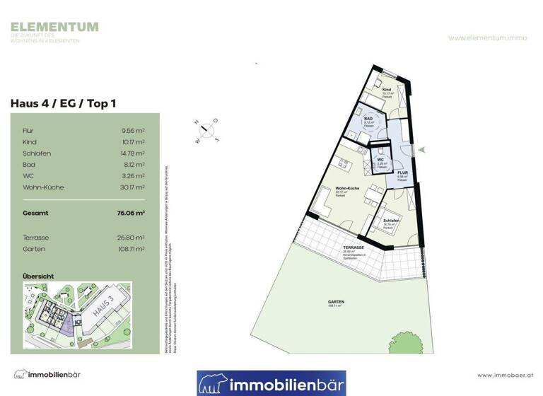 Wohnung zum Kauf - Erstbezug 489.000 € 3 Zimmer 76,1 m² EG Marchtrenk 4614