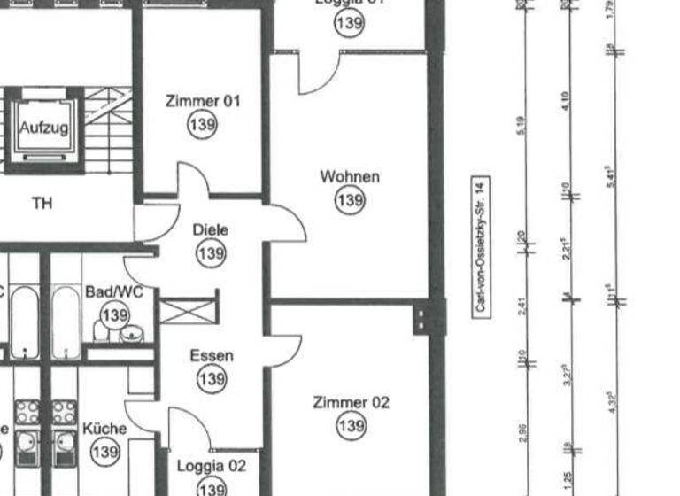 Wohnung zur Miete 825 € 3 Zimmer 75 m² frei ab sofort Steinbüchel Leverkusen 51377