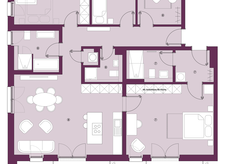 Wohnung zum Kauf - Erstbezug provisionsfrei 1.075.000 € 5 Zimmer 142 m² 1. Geschoss frei ab sofort St. Georgen Freiburg im Breisgau 79111