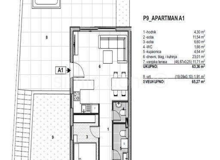 Wohnung zum Kauf 228.445 € 2 Zimmer 65 m² Trogir