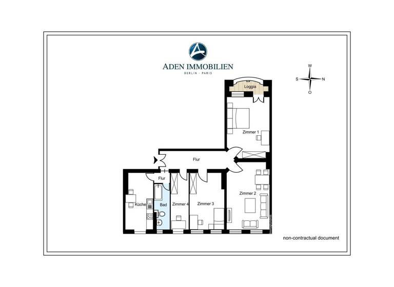 Wohnung zum Kauf provisionsfrei 749.000 € 4 Zimmer 113,3 m²<br/>Wohnfläche 3.<br/>Geschoss Joachim-Friedrich-Str. 9 Halensee Berlin 10711
