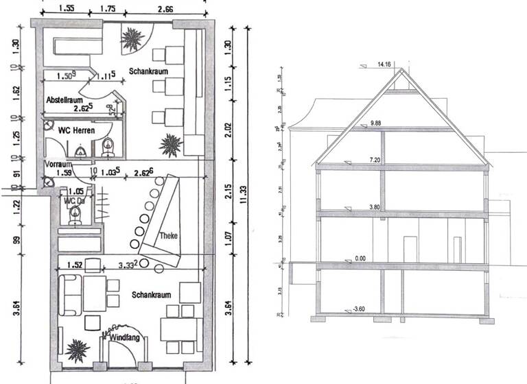 Bar/Café zum Kauf 225.000 € 60 m² Gastrofläche Kornhausgasse Ehingen Ehingen (Donau) 89584