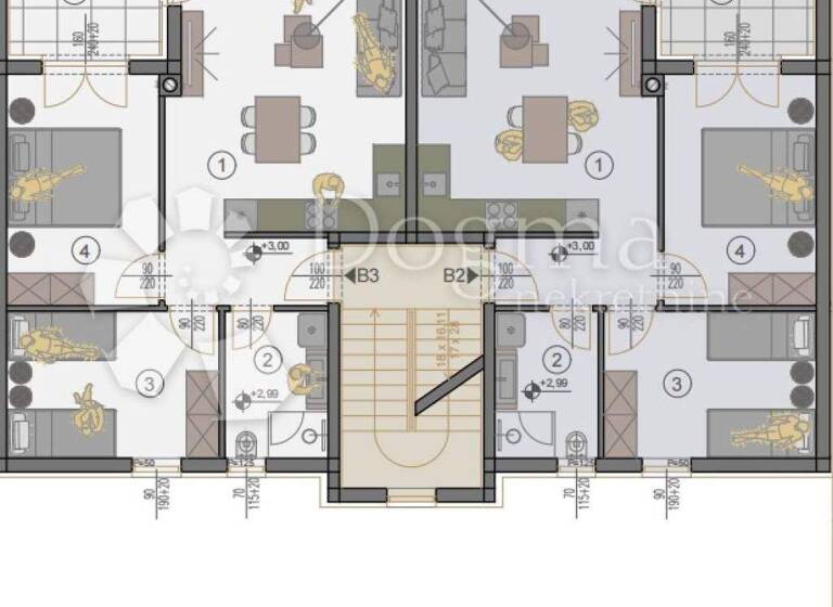 Wohnung zum Kauf 209.500 € 3 Zimmer 59 m² 1. Geschoss Center