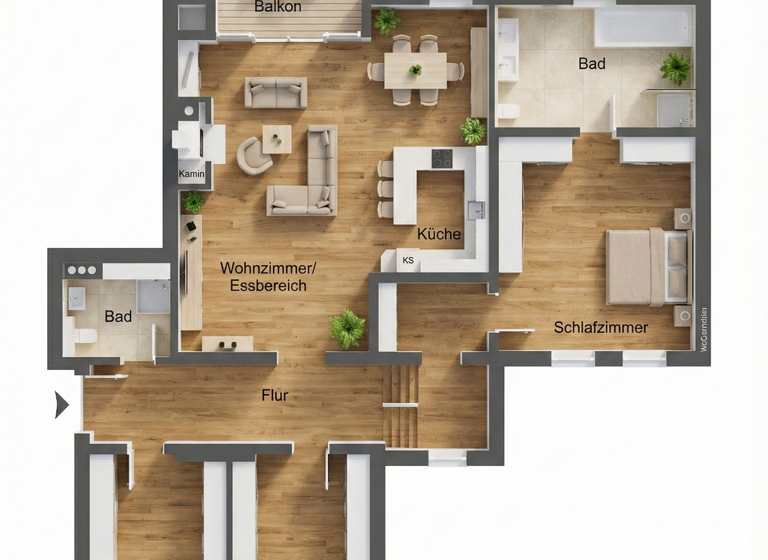 Wohnung zur Miete 2.300 € 4 Zimmer 142 m² 1. Geschoss Schönefeld-Abtnaundorf Leipzig 04347