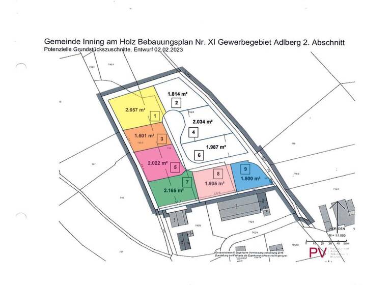 Gewerbegrundstück zum Kauf provisionsfrei 420.000 € 1.500 m² Grundstück Adlberg Adlberg Inning am Holz 84416