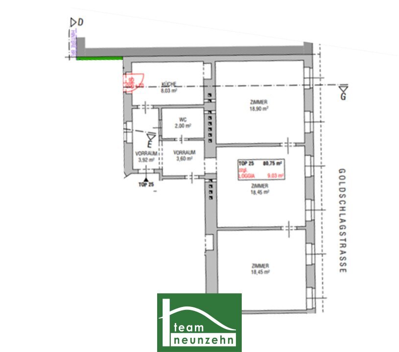 Wohnung zum Kauf 374.900 € 3 Zimmer 80,2 m²<br/>Wohnfläche 3.<br/>Geschoss Ameisgasse 45 Wien 1140