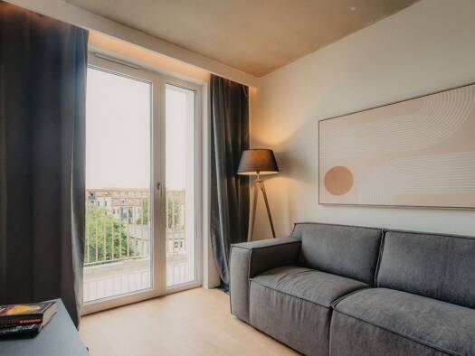 Wohnung zur Miete - Erstbezug 1.020 € 2 Zimmer 37 m² 5. Geschoss Leipzig 04105