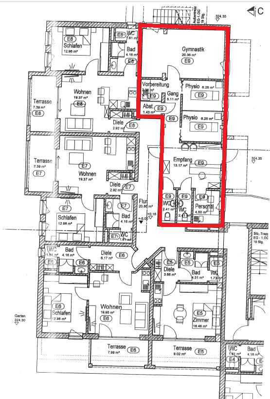 Praxis zum Kauf 265.000 € 3 Zimmer 64 m²<br/>Bürofläche Gögging Bad Füssing 94072