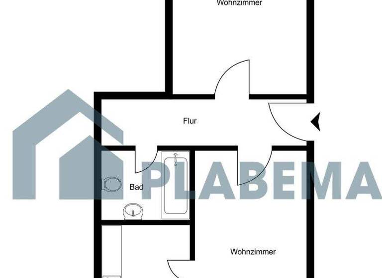 Wohnung zur Miete 525 € 2 Zimmer 46,8 m² 3. Geschoss Ludwigsluster Chaussee 27 Großer Dreesch Schwerin 19061