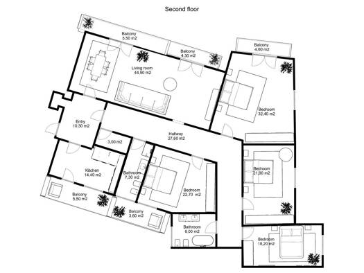 Wohnung zur Miete 2.200 € 5 Zimmer 265 m² 3. Geschoss Bozen 39100