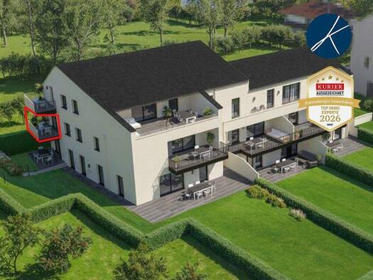 Terrassenwohnung zum Kauf - Erstbezug provisionsfrei 389.000 € 2 Zimmer 60,8 m² 1. Geschoss Kraxenweg Krems an der Donau 3500