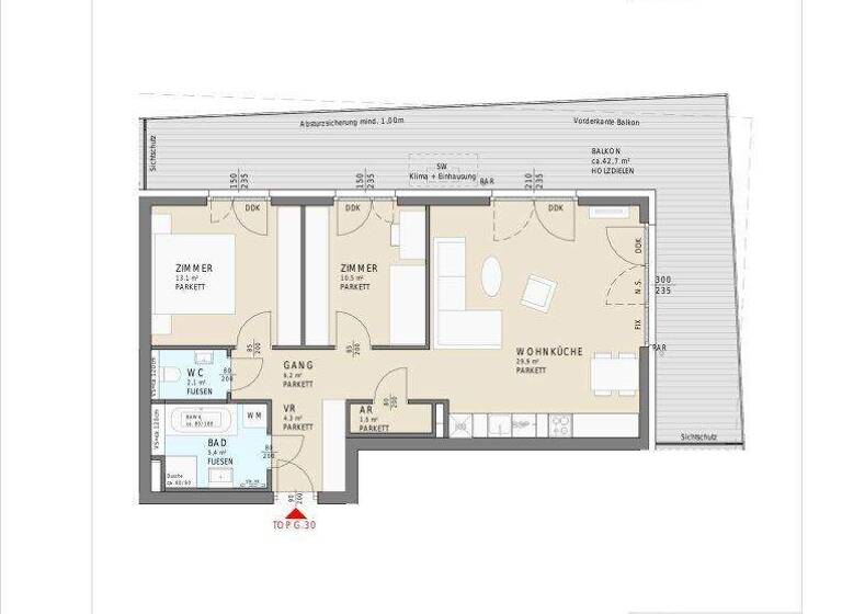 Wohnung zum Kauf - Erstbezug 385.000 € 3 Zimmer 73 m² 5. Geschoss Kohldorfer Straße 96 St. Martin Klagenfurt am Wörthersee 9020