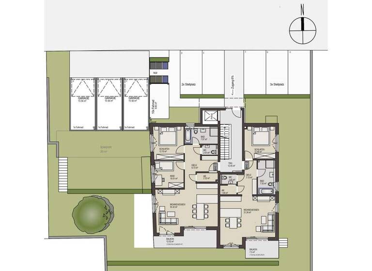 Wohnung zum Kauf provisionsfrei 365.330 € 3 Zimmer 84,2 m² Pfeffingen Albstadt-Pfeffingen 72459