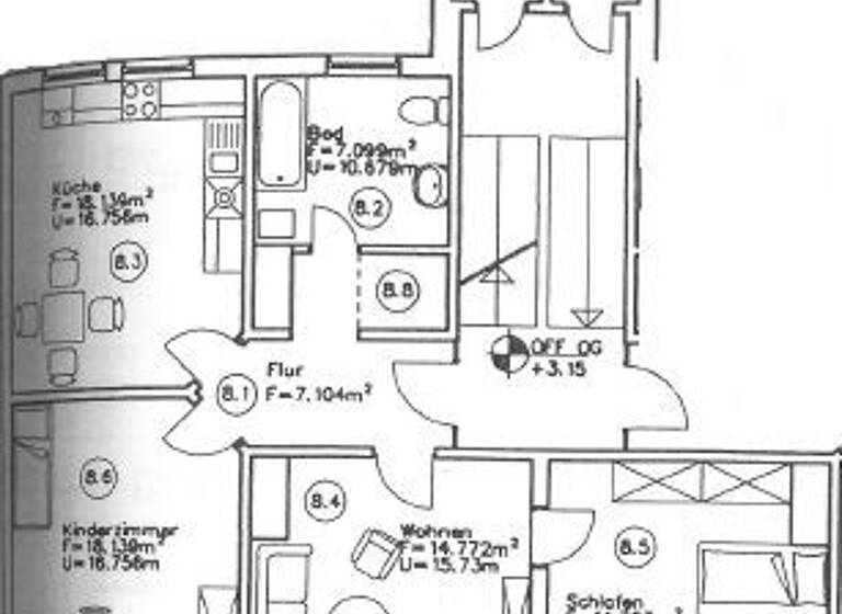Wohnung zur Miete 625 € 3 Zimmer 80 m² 2. Geschoss frei ab sofort Lindenstraße 8 Rastenberg 99636