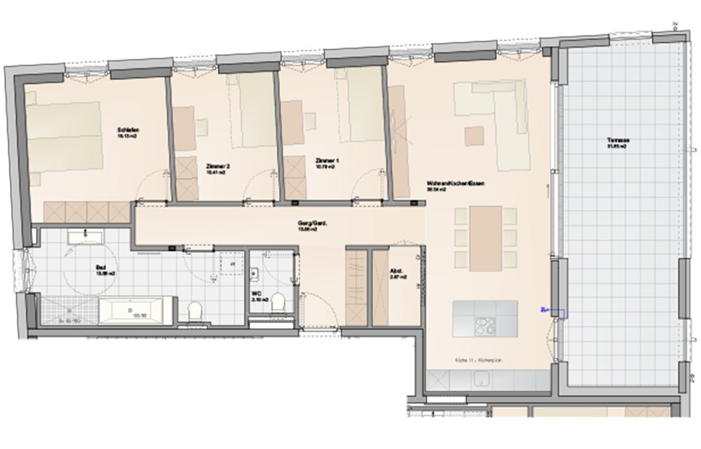 Terrassenwohnung zum Kauf provisionsfrei 703.000 € 4 Zimmer 104,5 m²<br/>Wohnfläche 1.<br/>Geschoss Haferweg Dornbirn 6850