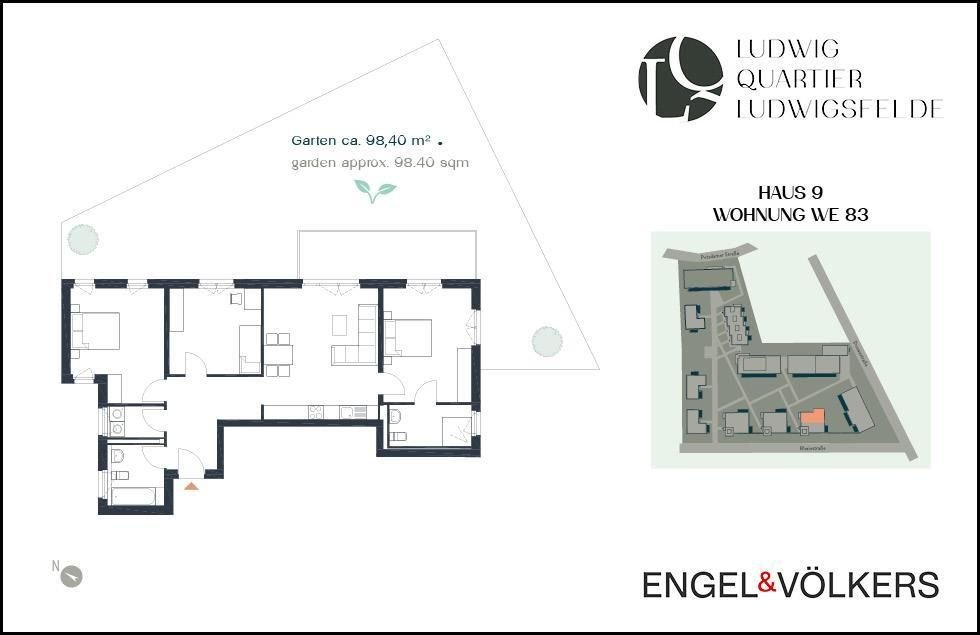 Wohnung zum Kauf 570.000 € 4 Zimmer 105,5 m²<br/>Wohnfläche EG<br/>Geschoss ab sofort<br/>Verfügbarkeit Rheinstraße 2 Ludwigsfelde Ludwigsfelde 14974