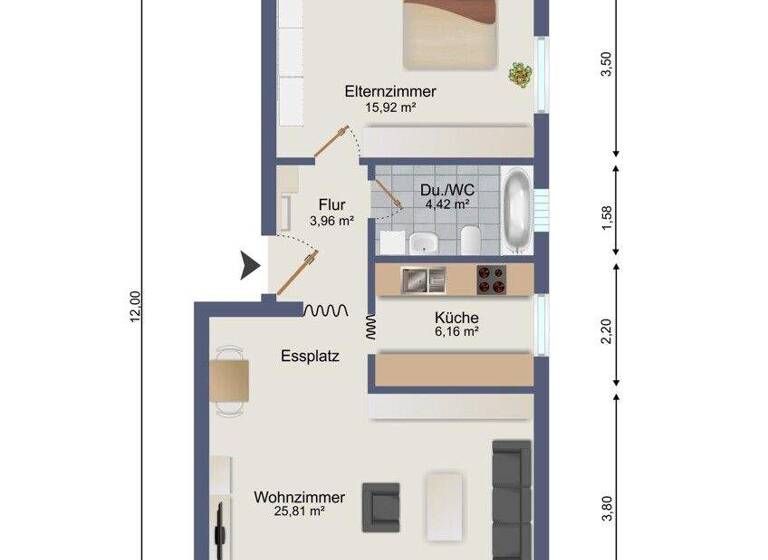 Wohnung zum Kauf 125.000 € 2 Zimmer 60,5 m² Birkendorf Ühlingen-Birkendorf / Birkendorf 79777
